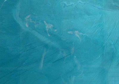 Sol en résine epoxy bleu turquoise
