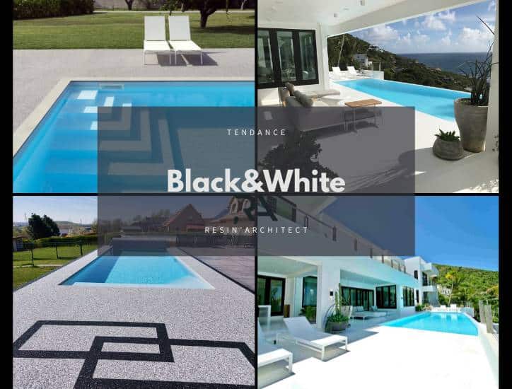 Une terrasse Black & White graphique et design