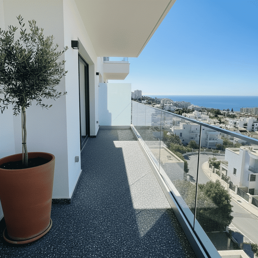 sol résine balcon